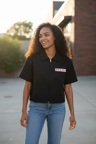 Paid In Full Women Crop Utility Shirt