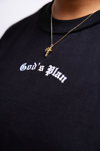 God's Plan Women Crop Premium Tee