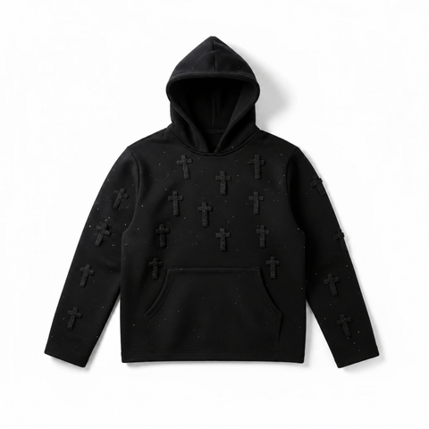 The Stones And Crosses Blackout Hoodie