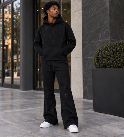 The Stones And Crosses Blackout Hoodie