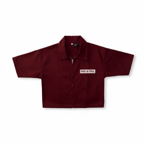 Paid In Full Women Crop Utility Shirt