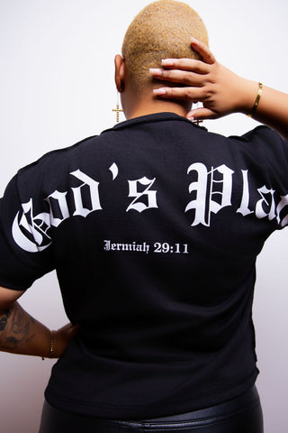 God's Plan Women Crop Premium Tee