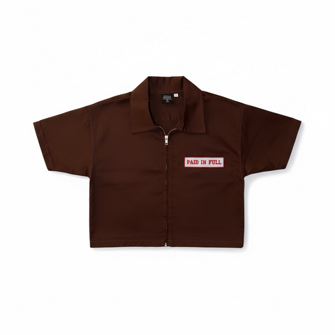 Paid In Full Women Crop Utility Shirt